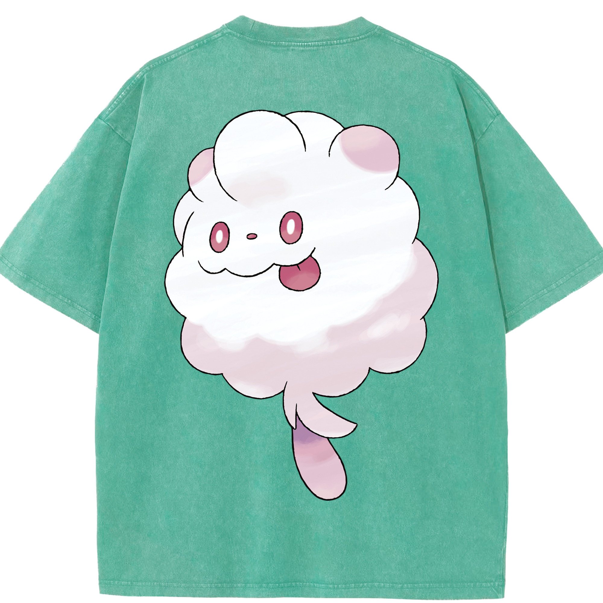 （画像用） ポケットモンスター Pokémon 綿100% ヴィンテージ風 半袖Tシャツ（背面プリント）
